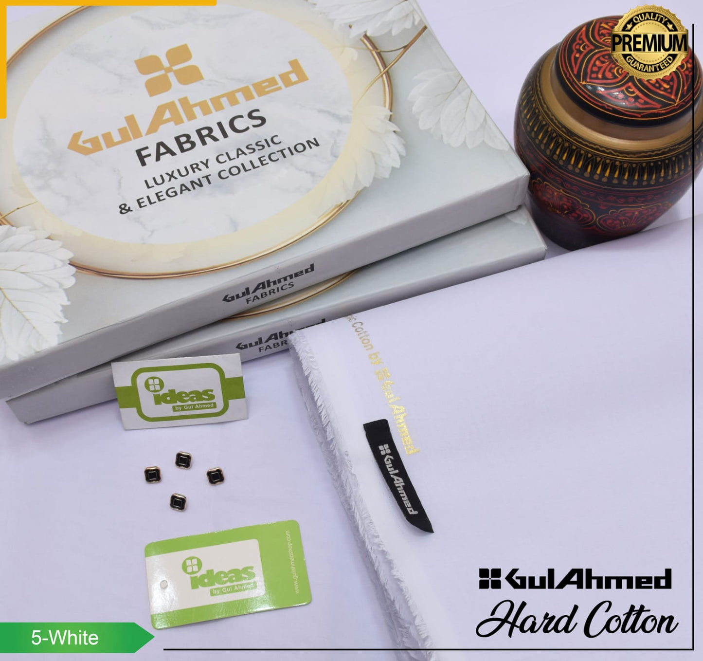 Gul Ahmed Hard Cotton - Premium Unstitched Fabric Collection