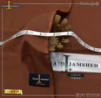 ✨ Junaid Jamshed Men's Unstitched Soft Cotton Suiting ✨