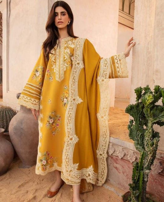 🌟 Golden Glow: Exquisite Embroidered Suit 🌟